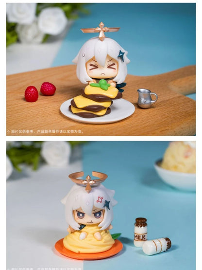 Resin Girl Eats Food Cartoon Car Ornament Micro Landscape Bonsai Decoration Desktop Creative Trinket Home Accessories Figurines