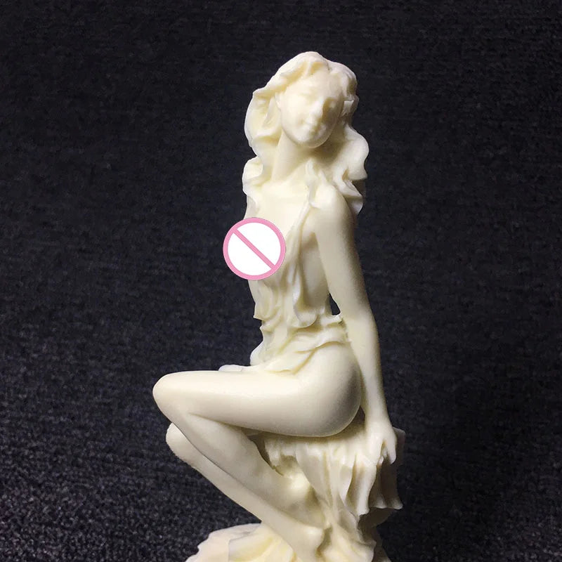 Resin Goddess Characters Statue  Modern Human Body Art Sculpture Home Room, office Naked Women  Decoration Statue 5.89 in