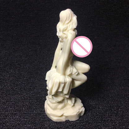 Resin Goddess Characters Statue  Modern Human Body Art Sculpture Home Room, office Naked Women  Decoration Statue 5.89 in