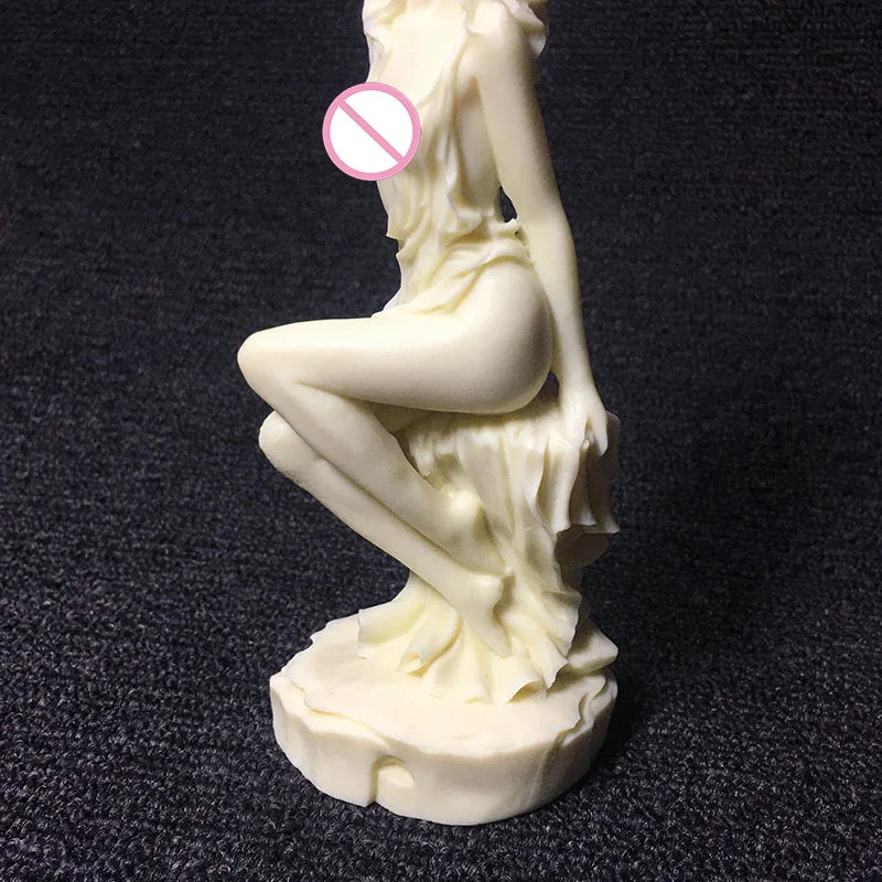 Resin Goddess Characters Statue  Modern Human Body Art Sculpture Home Room, office Naked Women  Decoration Statue 5.89 in