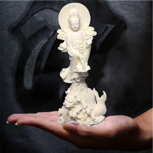 Resin  Guanyin Bodhisattva Characters Statue Chinese Buddha Statues Home Room Office Aquarium Feng Shui Decoration Statue