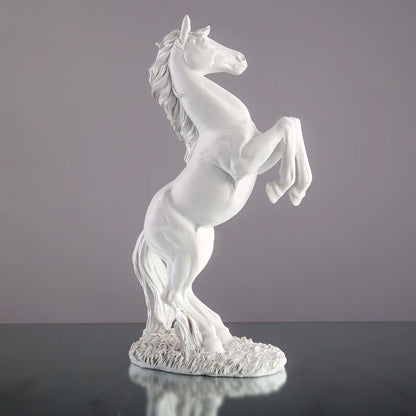 Resin Home  golden horse statue, black and white, Nordic abstract decoration for interior statues,  Room horse sculpture