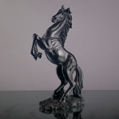 Resin Home  golden horse statue, black and white, Nordic abstract decoration for interior statues,  Room horse sculpture