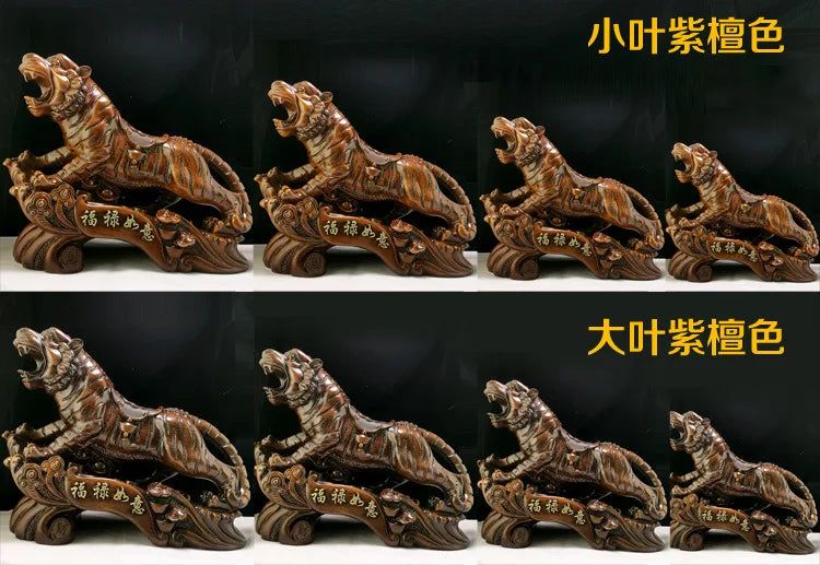Resin Imitation Wood Carving Tiger Ornaments Made A Good Start In The Year of The Tiger Crafts Wholesale  Living Room Decoration