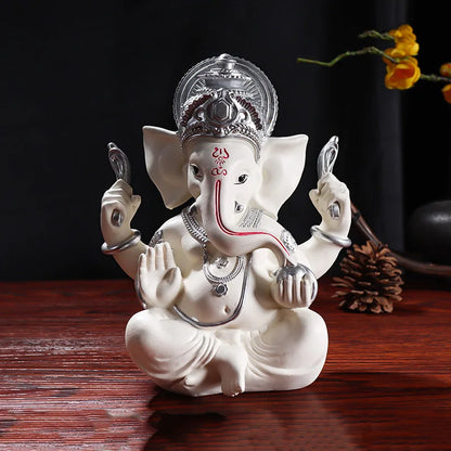 Resin Indian elephant god painted statue Southeast Asian Buddha statue High quality home living room, room feng shui statue