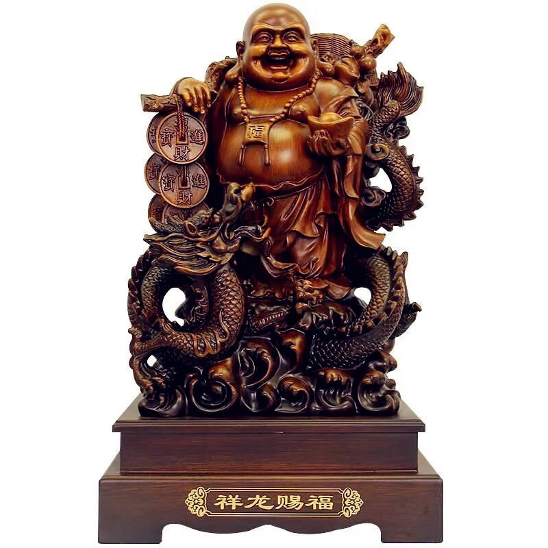 Resin Laughing Buddha Figure Ornament Feng Shui Statue Maitreya Buddha Statue Sculpture Craft Decoration home decor
