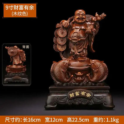 Resin Laughing Buddha Figure Ornament Feng Shui Statue Maitreya Buddha Statue Sculpture Craft Decoration home decor