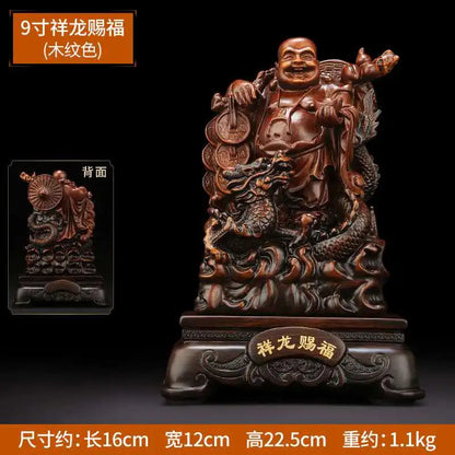 Resin Laughing Buddha Figure Ornament Feng Shui Statue Maitreya Buddha Statue Sculpture Craft Decoration home decor