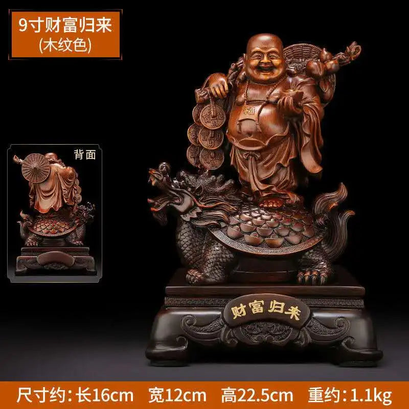Resin Laughing Buddha Figure Ornament Feng Shui Statue Maitreya Buddha Statue Sculpture Craft Decoration home decor