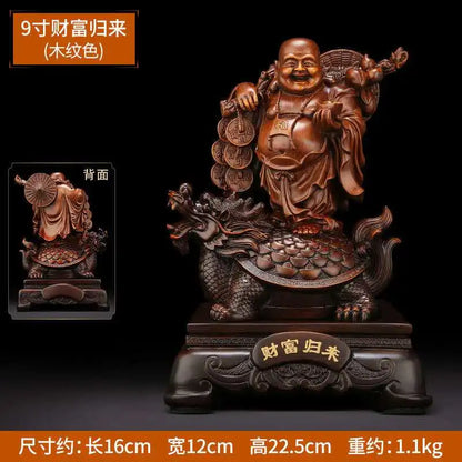 Resin Laughing Buddha Figure Ornament Feng Shui Statue Maitreya Buddha Statue Sculpture Craft Decoration home decor