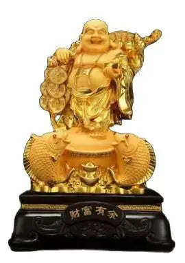 Resin Laughing Buddha statueMaitreya Buddha decoration living room big belly  Buddha  decoration entrance door sculpture