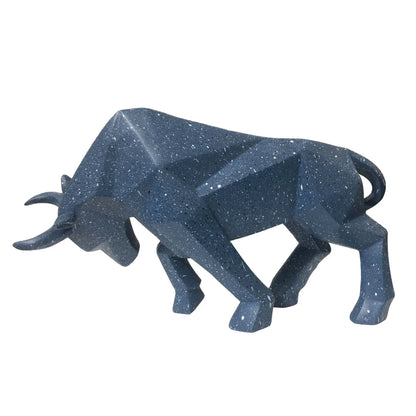 Resin Lucky Bullfighting Ornament Nordic Creative Decoration Animal Bull Statue Brings Wealth Office Desk Decoration Crafts