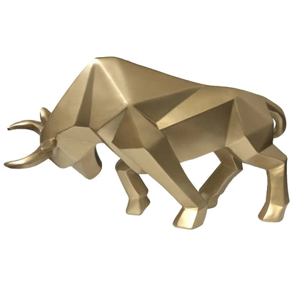 Resin Lucky Bullfighting Ornament Nordic Creative Decoration Animal Bull Statue Brings Wealth Office Desk Decoration Crafts