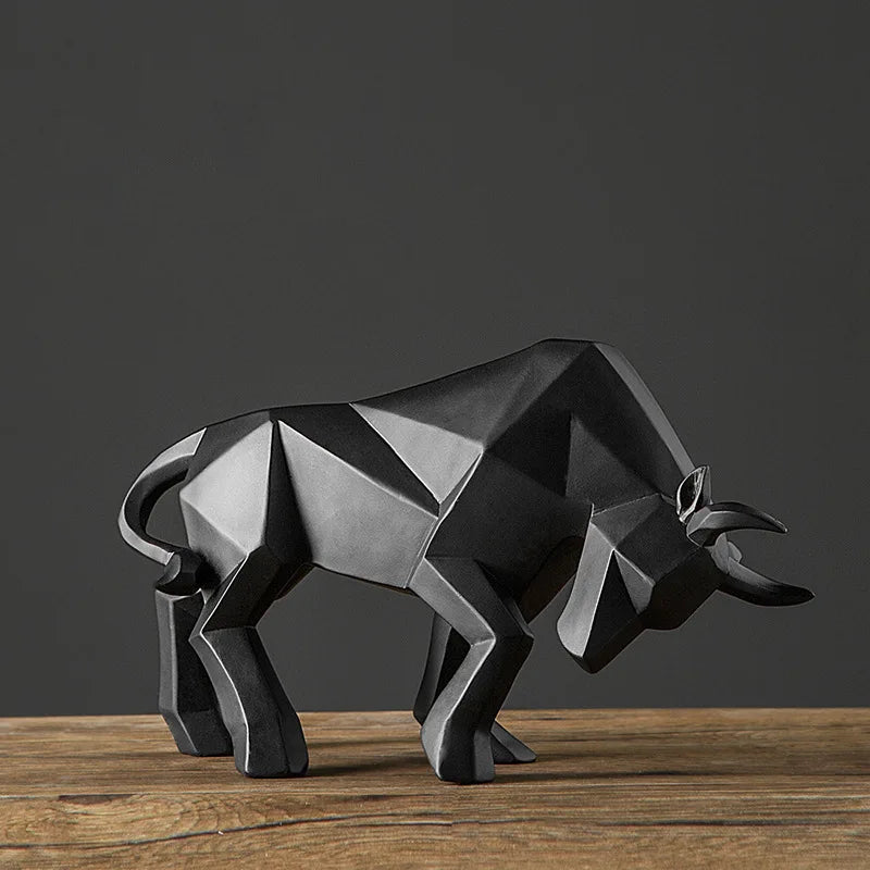 Resin Lucky Bullfighting Ornament Nordic Creative Decoration Animal Bull Statue Brings Wealth Office Desk Decoration Crafts