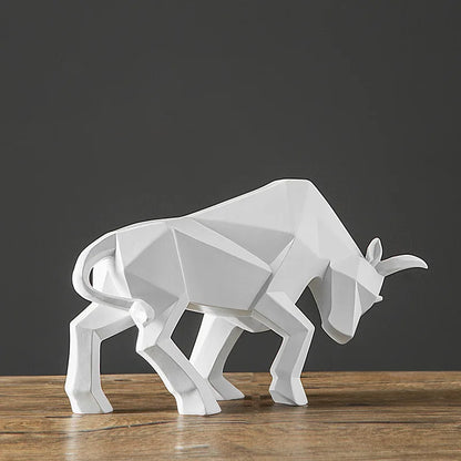 Resin Lucky Bullfighting Ornament Nordic Creative Decoration Animal Bull Statue Brings Wealth Office Desk Decoration Crafts