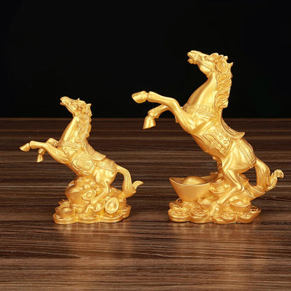 Resin Lucky Horse Statue Ingot Lucky Mascot Home living room bedroom decorations Office decorations gift