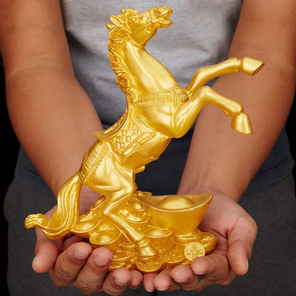 Resin Lucky Horse Statue Ingot Lucky Mascot Home living room bedroom decorations Office decorations gift