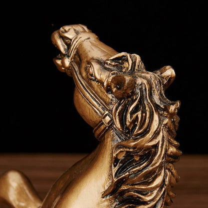 Resin Lucky Horse Statue Ingot Lucky Mascot Home living room bedroom decorations Office decorations gift
