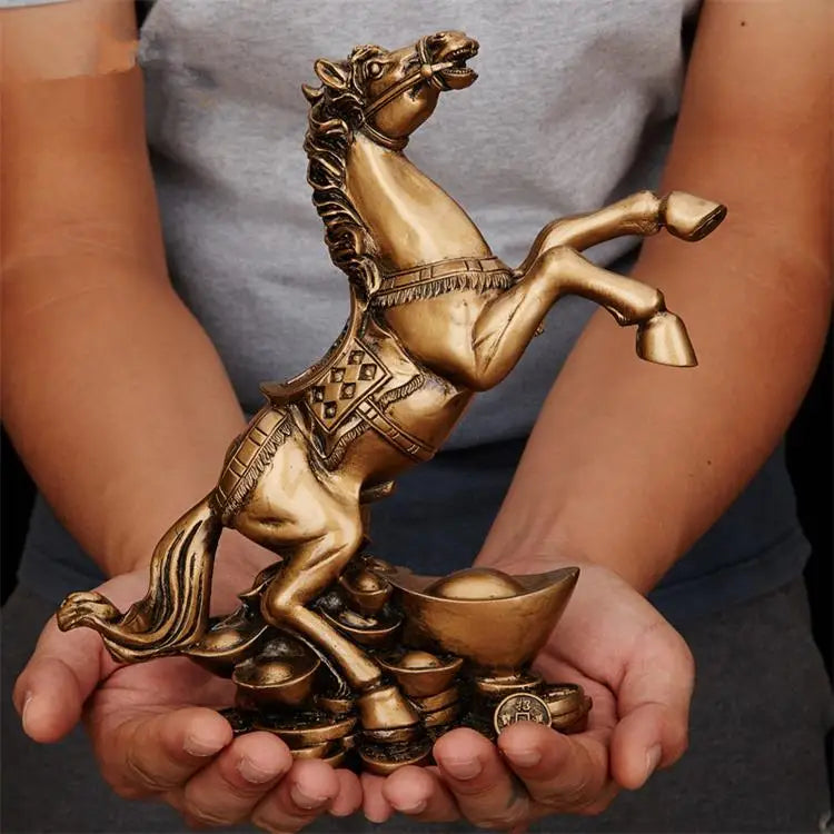 Resin Lucky Horse Statue Ingot Lucky Mascot Home living room bedroom decorations Office decorations gift
