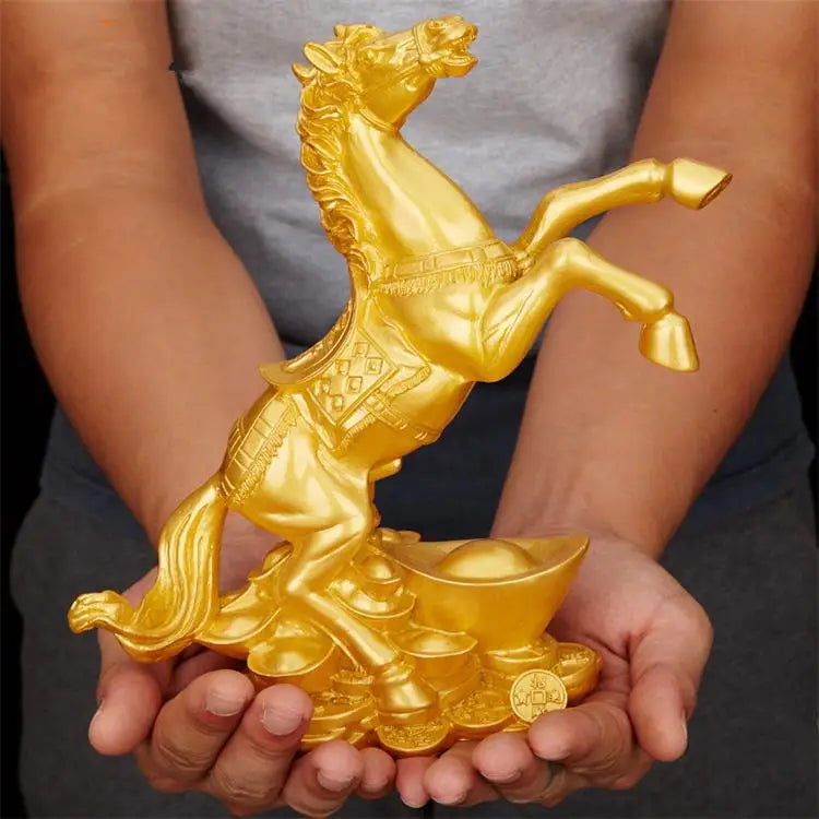 Resin Lucky Horse Statue Ingot Lucky Mascot Home living room bedroom decorations Office decorations gift
