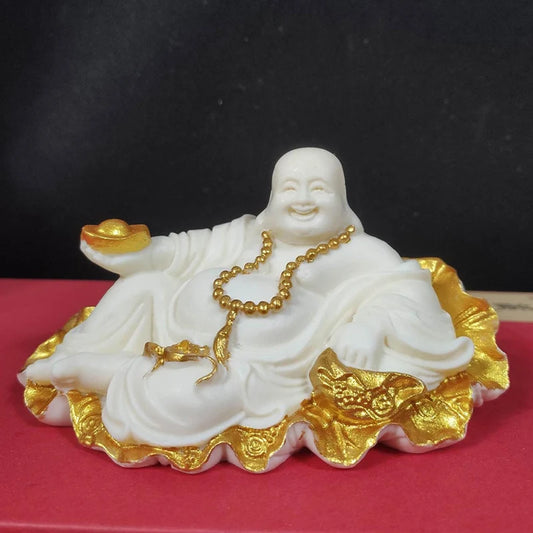 Resin Maitreya Decorative Figures Small Statue Art Sculpture Chinese Buddha Statues Mascot Chinese Characteristic Figurines