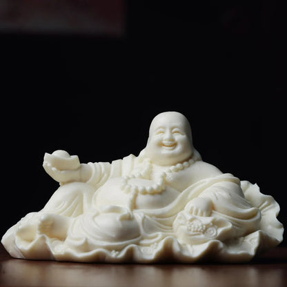 Resin Maitreya Decorative Figures Small Statue Art Sculpture Chinese Buddha Statues Mascot Chinese Characteristic Figurines