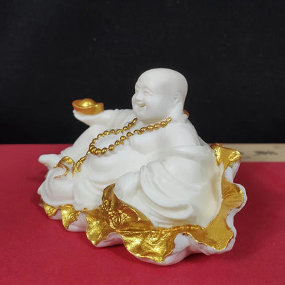 Resin Maitreya Decorative Figures Small Statue Art Sculpture Chinese Buddha Statues Mascot Chinese Characteristic Figurines