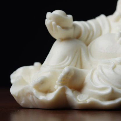 Resin Maitreya Decorative Figures Small Statue Art Sculpture Chinese Buddha Statues Mascot Chinese Characteristic Figurines