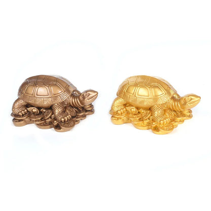 Resin Money-gathering Turtle Mascot Statue Cute Home Room, office Decoration Feng Shui Statue Chinese characteristic ornaments