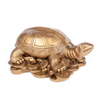 Resin Money-gathering Turtle Mascot Statue Cute Home Room, office Decoration Feng Shui Statue Chinese characteristic ornaments