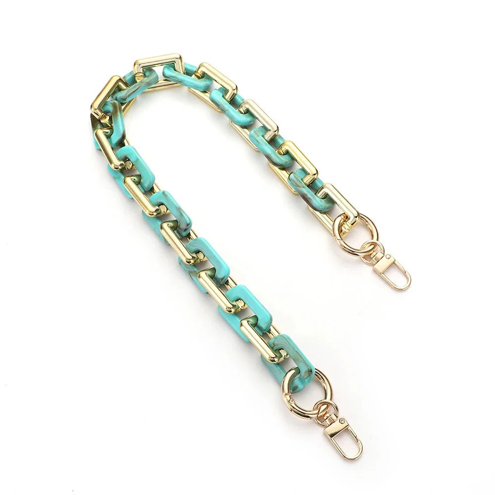 Resin Multicolor Accessories Gold Women's Shoulder Metal Chain Strap Crossbody Bag Parts