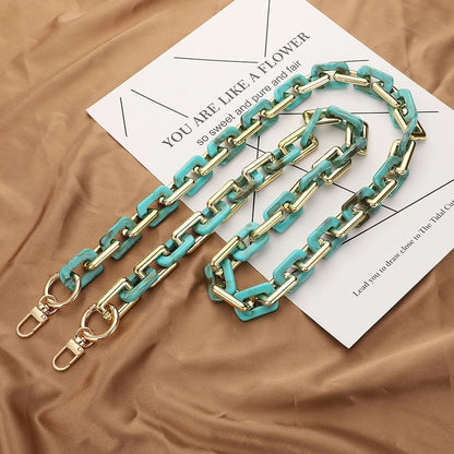 Resin Multicolor Accessories Gold Women's Shoulder Metal Chain Strap Crossbody Bag Parts