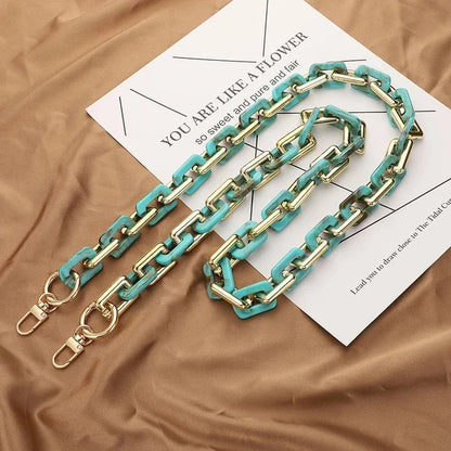 Resin Multicolor Accessories Gold Women's Shoulder Metal Chain Strap Crossbody Bag Parts