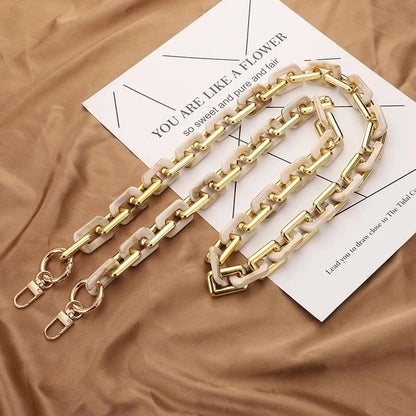 Resin Multicolor Accessories Gold Women's Shoulder Metal Chain Strap Crossbody Bag Parts