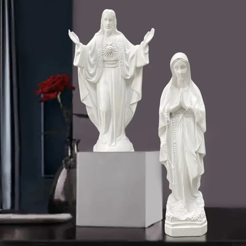 Resin Our Lady of Guadalupe Figure Virgin Mary Statue Religious Gifts Ornament Mother God Home Decoration Sculpture Accessories