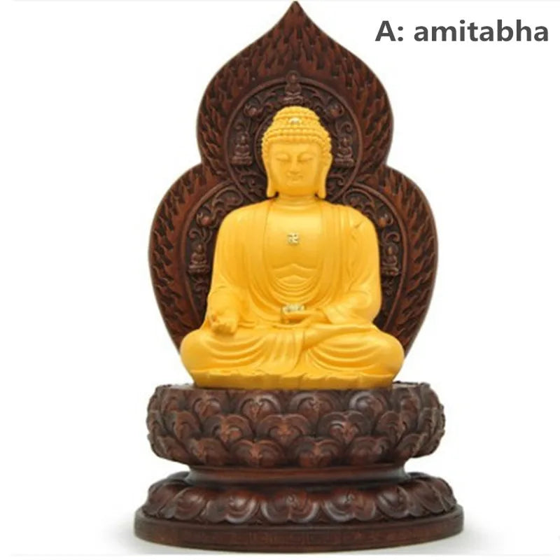 Resin amida Buddha shakyamuni Buddha medicine guru Buddha handicraft Buddha house sitting room TV ark porch decoration temple