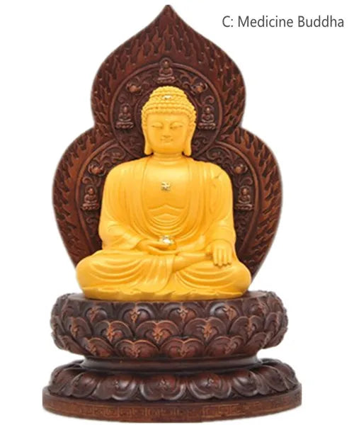 Resin amida Buddha shakyamuni Buddha medicine guru Buddha handicraft Buddha house sitting room TV ark porch decoration temple