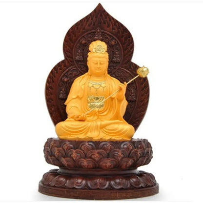 Resin avalokitesvara porch buddhist temple consecrate Buddha sitting room store household adornment handicraft TV ark shiva