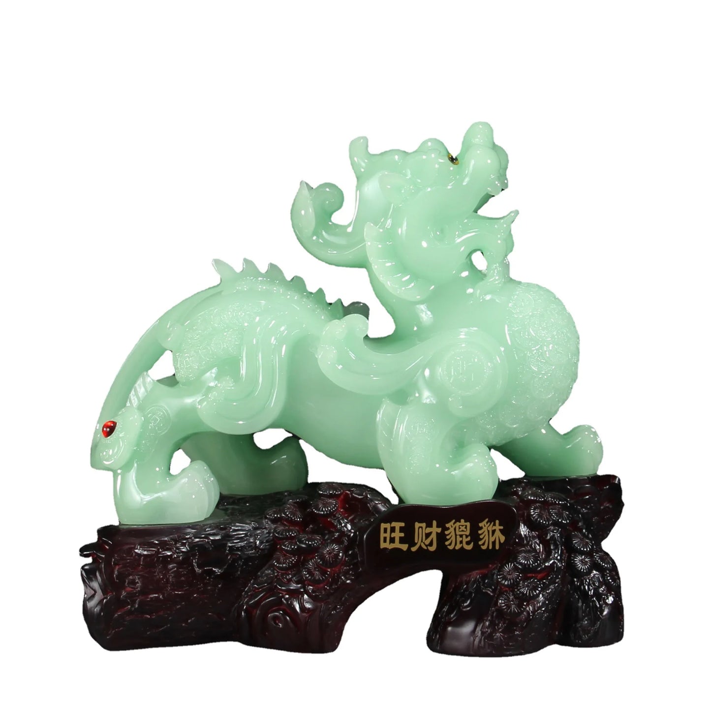 Resin crafts blue ice jade fortune pixiu placed a pair of large living room decoration shop opening gift