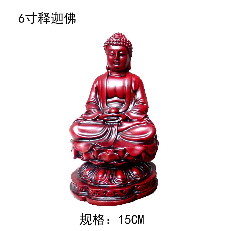 Resin doll Buddha statue imitates mahogany Maitreya set Buddha, and all laughing Buddha statues are customized make Sakyamuni