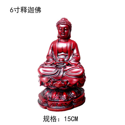 Resin doll Buddha statue imitates mahogany Maitreya set Buddha, and all laughing Buddha statues are customized make Sakyamuni