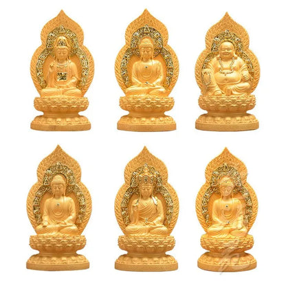 Resin golden avalokitesvara amida Buddha shakyamuni Buddha medicine guru Buddha maitreya crafts home decoration supplies temple