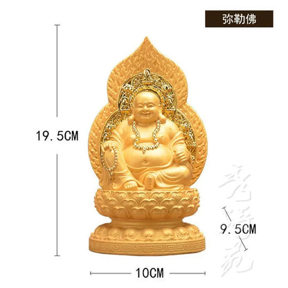Resin golden avalokitesvara amida Buddha shakyamuni Buddha medicine guru Buddha maitreya crafts home decoration supplies temple