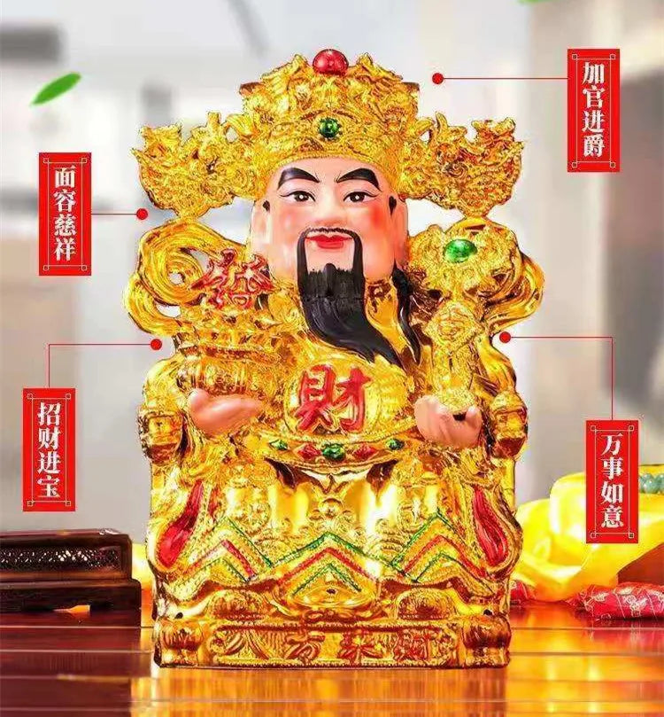 Resin handicraft, the god of wealth Buddha furnishing articles wealth treasures fill the home decoration home decoration