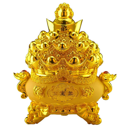 Resin money box statue Gold ingot boxes Feng Shui home decoration  accessories birthday present home decor