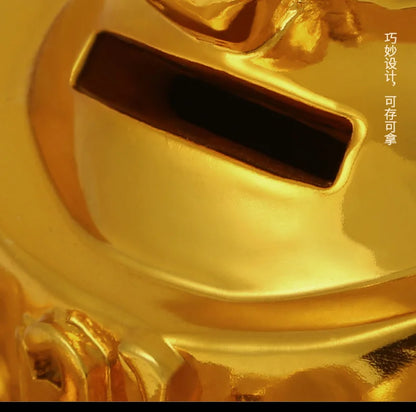 Resin money box statue Gold ingot boxes Feng Shui home decoration  accessories birthday present home decor