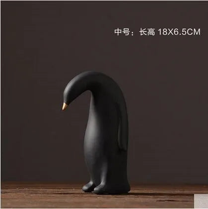 Resin penguin crafts living room creative furnishing modern simple home decoration for free shipping
