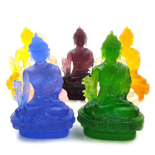 Resin pharmacist Character Buddha statue Resin color art Statue Home living room, bedroom decoration feng shui statue 13cm