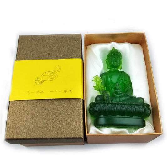 Resin pharmacist Character Buddha statue Resin color art Statue Home living room, bedroom decoration feng shui statue 13cm