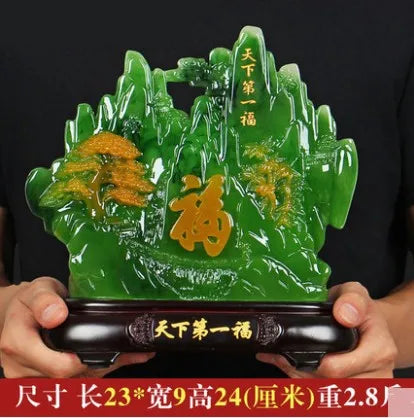 Resin statue handicraft living room TV cabinet office desktop ornaments wedding gift Modern 3D Feng Shui Four kinds of modelln